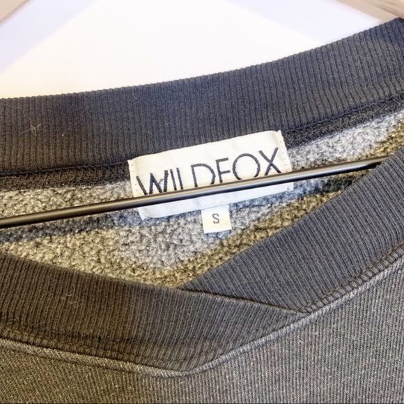 Wildfox Dark Grey Oo La La Graphic Front Long Sleeve Crewneck Sweatshirt Small - Picture 9 of 11